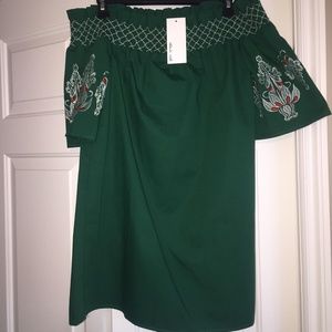 Off-the-shoulder mini dress